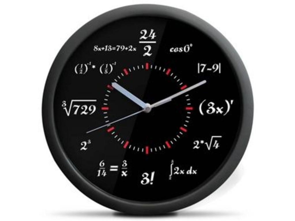Obrázok Matematické hodiny čierne