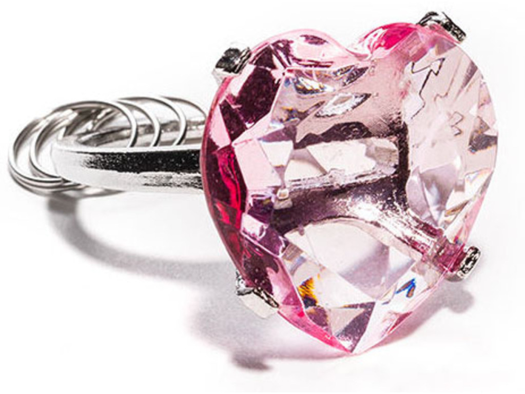 Obrázok Prívesok diamant srdca - ružový