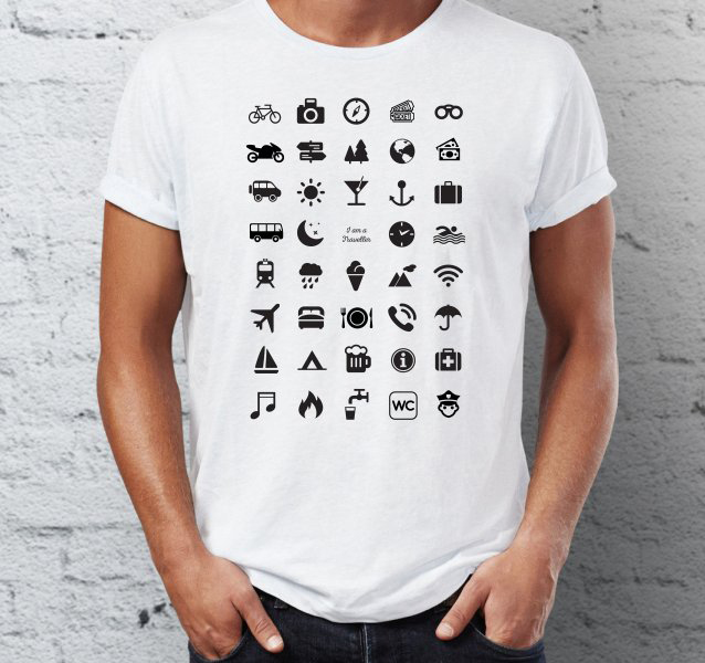 Obrázok Cestovné tričko s ikonami